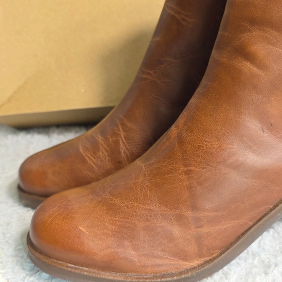 Matisse Vintage Brown Distressed Leather Ankle‎ Boots Pull On Chelsea 9M NEW - Picture 4 of 8